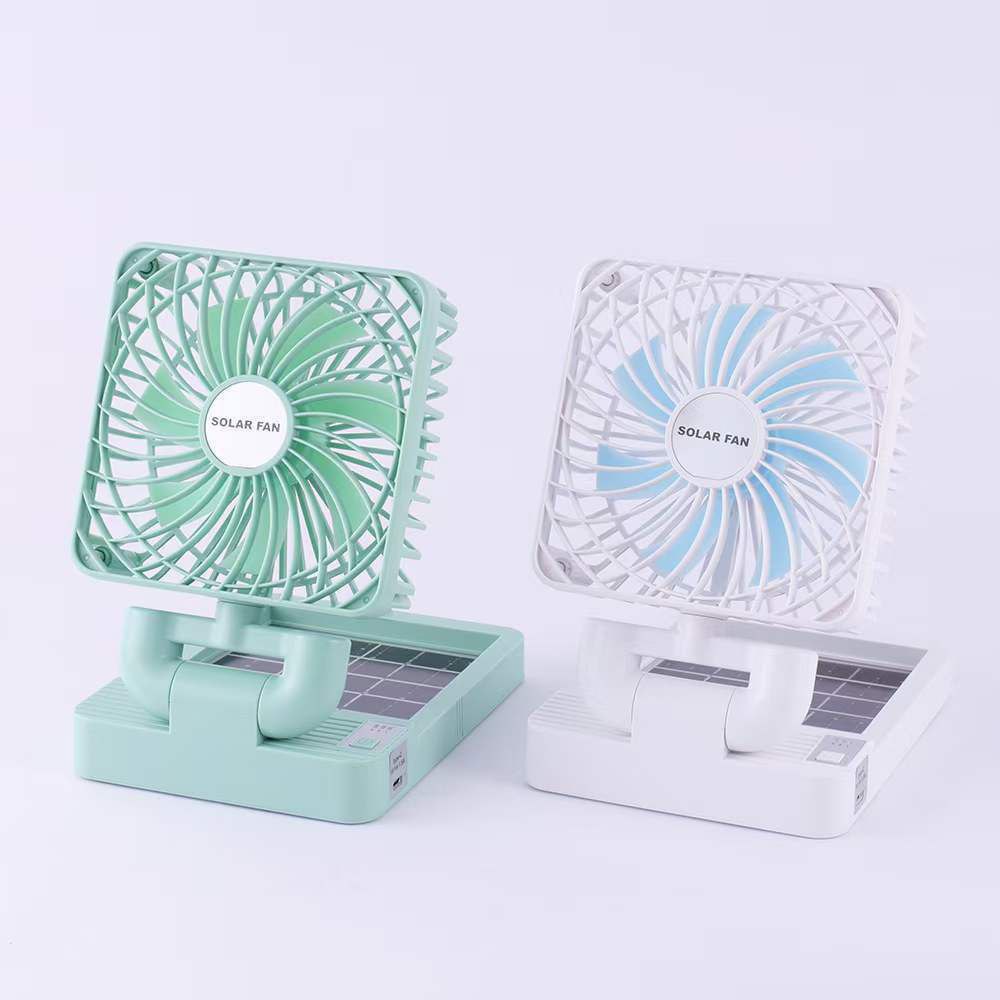Single rechargeable/solar fan