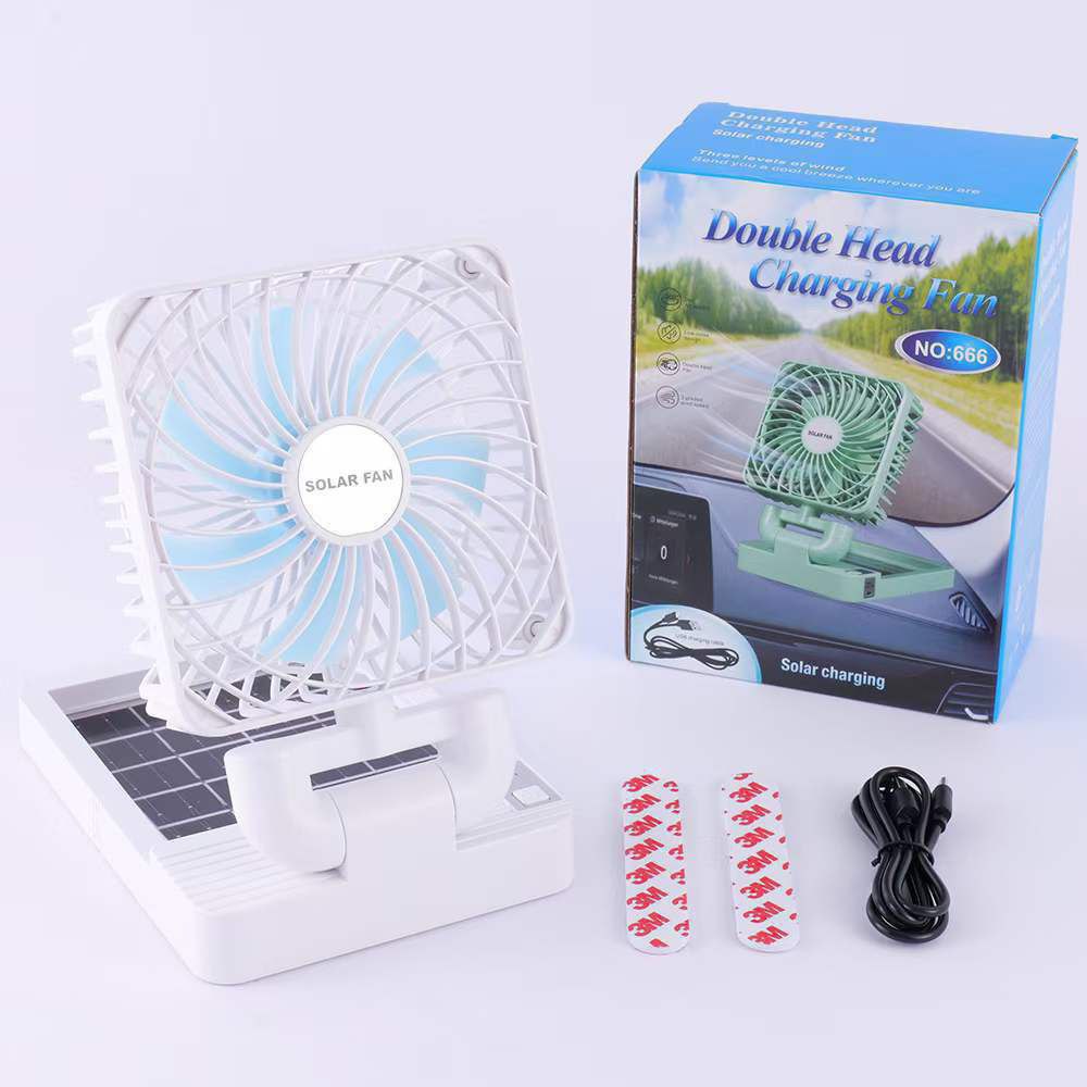 Single rechargeable/solar fan