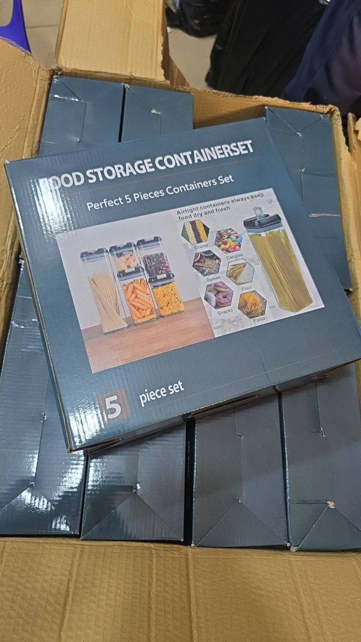 5pcs acrylic food storage