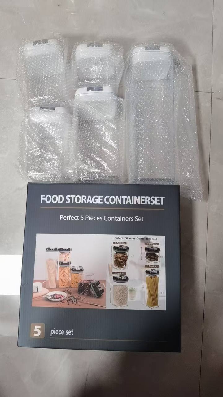 5pcs acrylic food storage