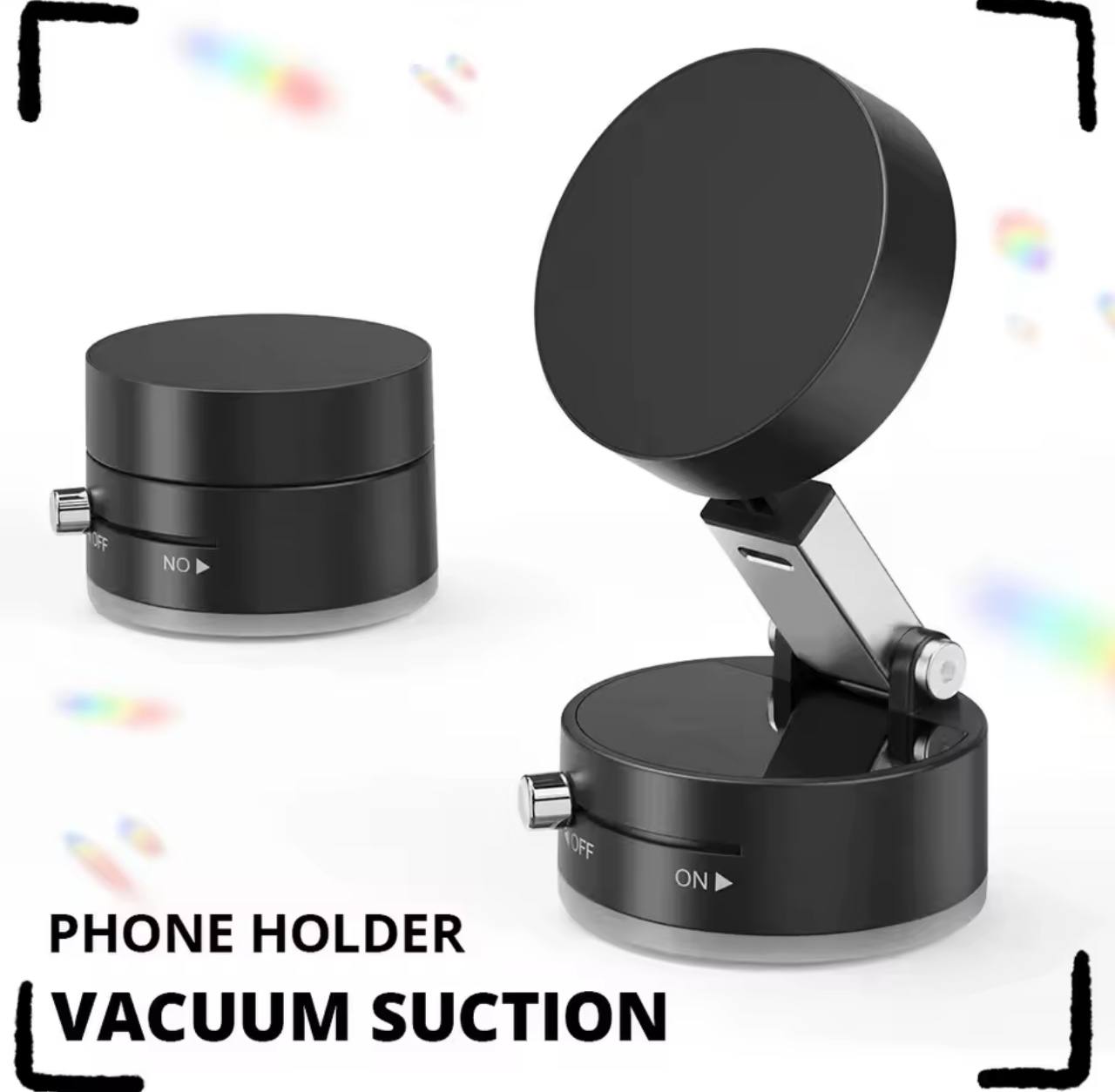Vacuum car/glass phone holder