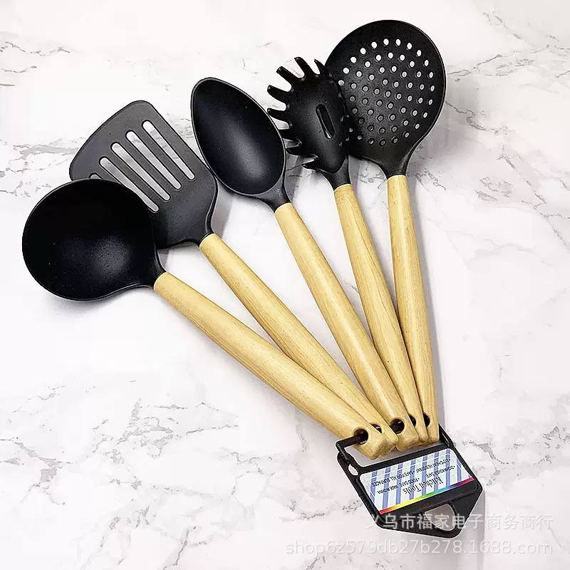 SILICON kitchen spoons set