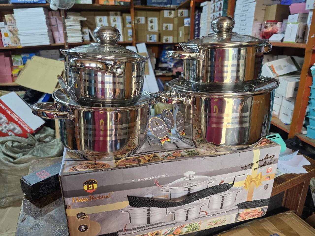 4pieces HausRoland stainless steel pot