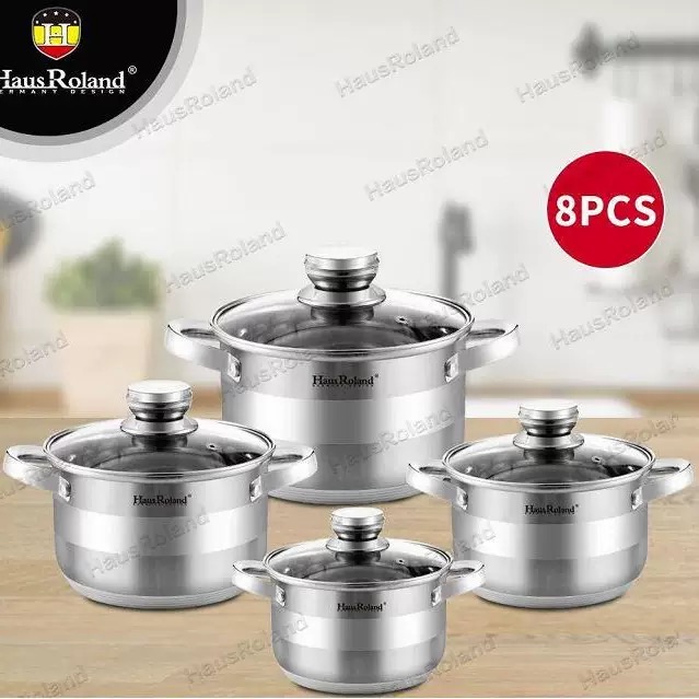 4pieces HausRoland stainless steel pot