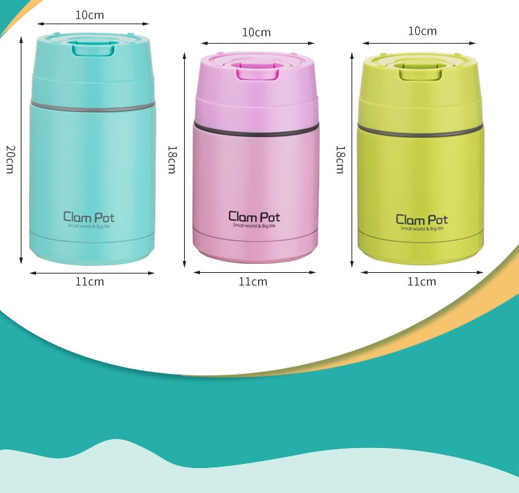 800ml clam pot food flask (18hours hotness) (copy)