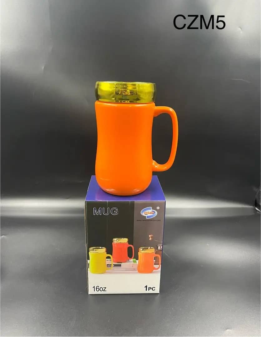 Executive mug with mirror lid