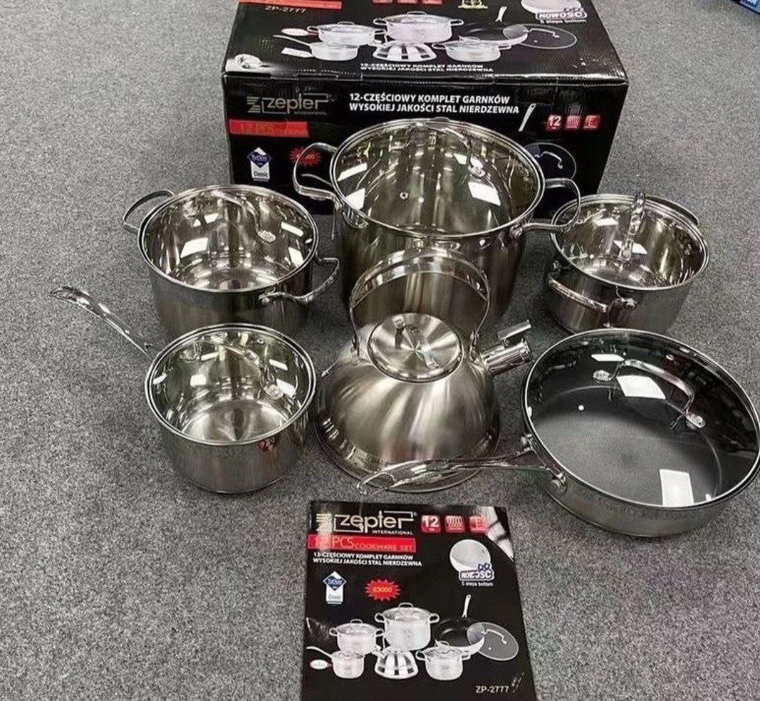 Zepter stainless steel set of pot and kettle