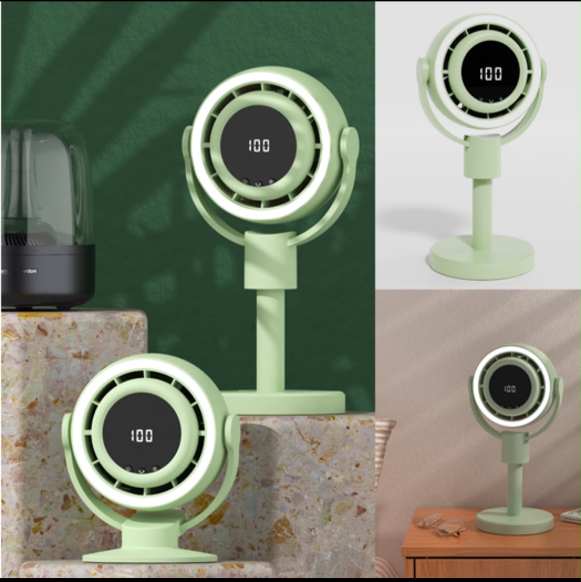 Lk - 7 inches fan rechargeable