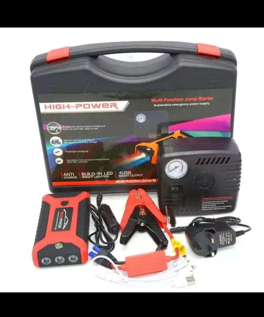 High Power 12V 99800mAh (600A Peak Current) Multifunction Car Jump