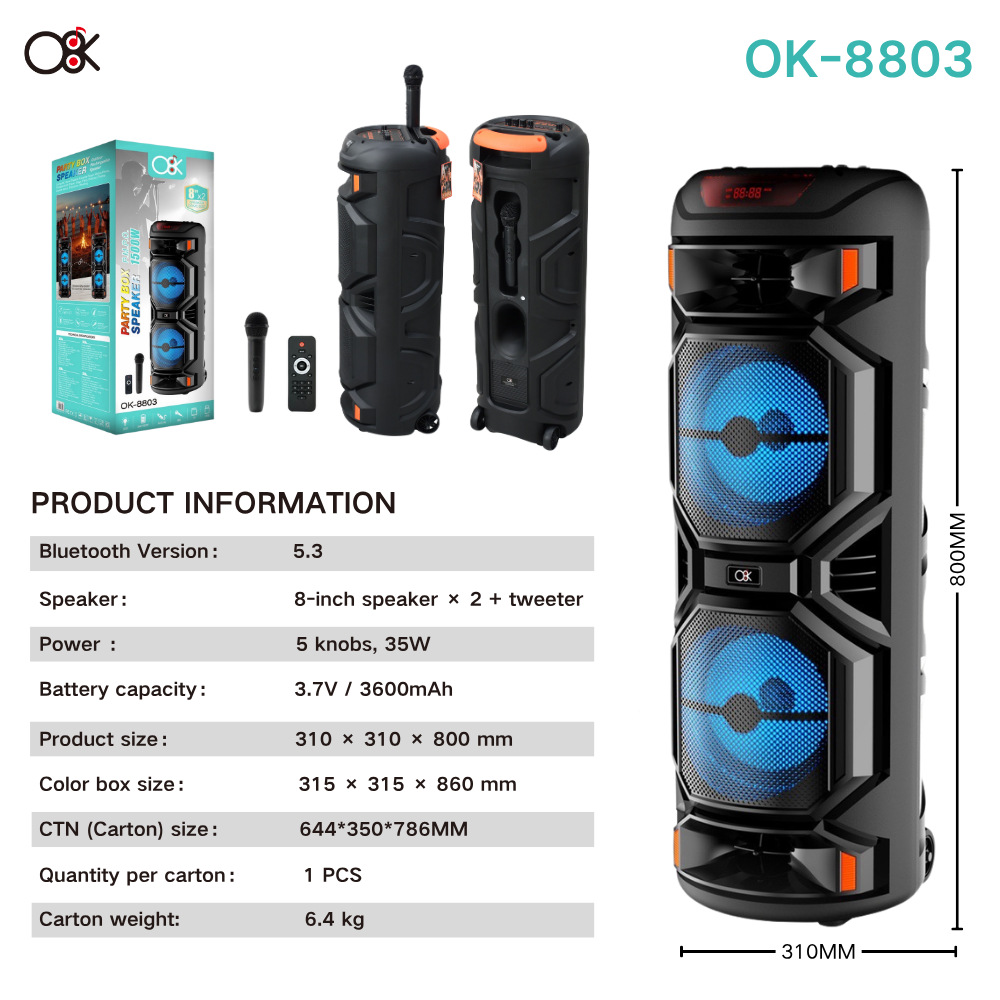 Party Box.. Bluetooth Indoor/outdoor Type c charging Remote control Micro phone. Super bass 1500watts