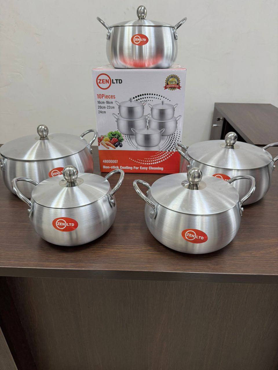 5pcs High Quality original Zen belle aluminum pot  16cm,18cm,20cm,22cm,24cm