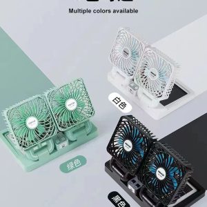 Double rechargeable/solar fan