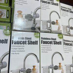 stainless steel faucet shelf
