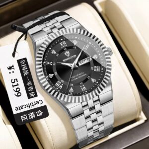 Unisex binbond big chain watch (sliver)