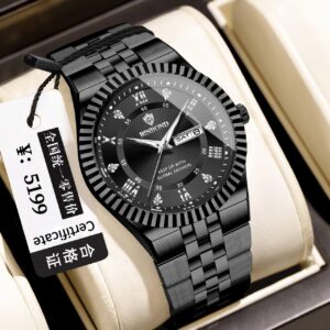 binbond big chain watch (black)