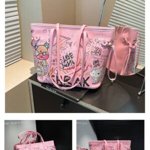 shrak tote bag  (pink)