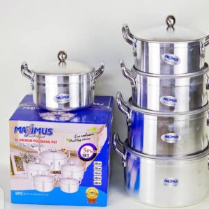 Maximus 5 Sets Aluminum Pot Size 20, 22,24,26,28